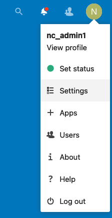 Nextcloud Settings