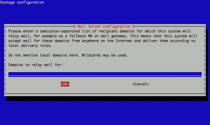 Exim relay domains configuration on Debian 5.