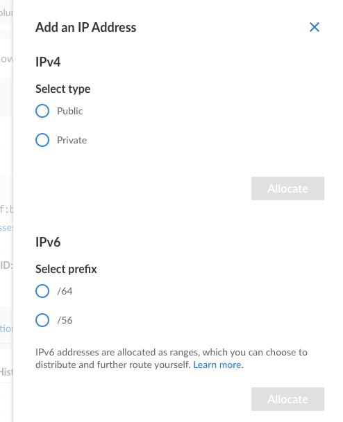 The Add IP Address form